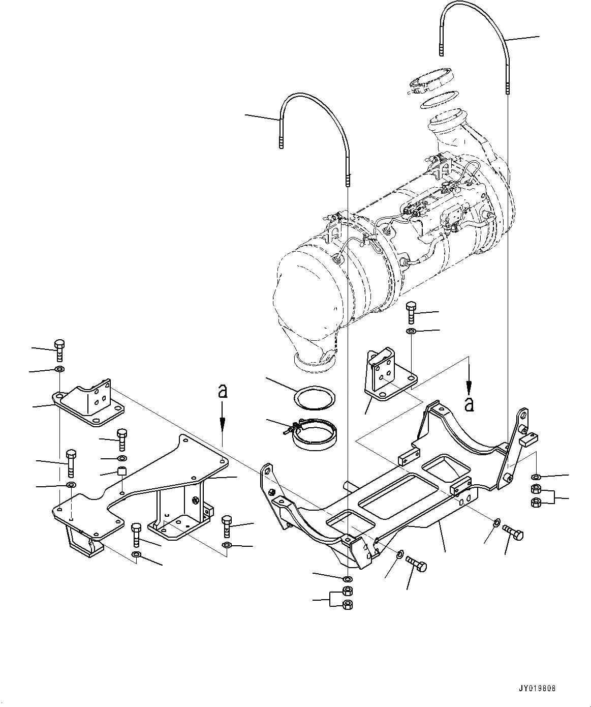 Схема запчастей Komatsu SAA6D107E-2C - KOMATSU DIESEL ЧАСТЬICULATE ФИЛЬТР. (KDPF), ЭЛЕМЕНТЫ КРЕПЛЕНИЯ (/) (№87-) KOMATSU DIESEL ЧАСТЬICULATE ФИЛЬТР. (KDPF)