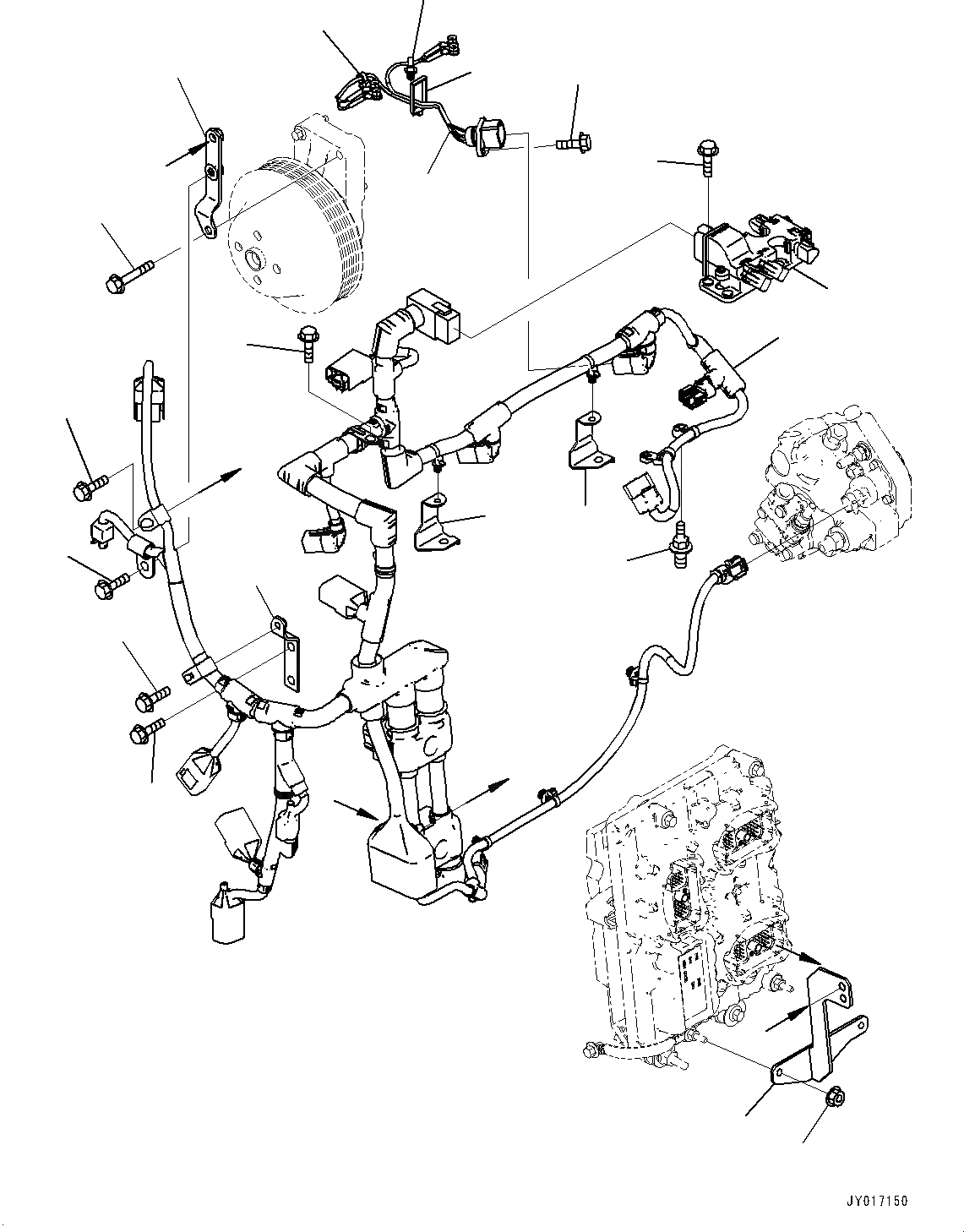 Схема запчастей Komatsu SAA6D107E-2C - ПРОВОДКА ПРОВОДКА