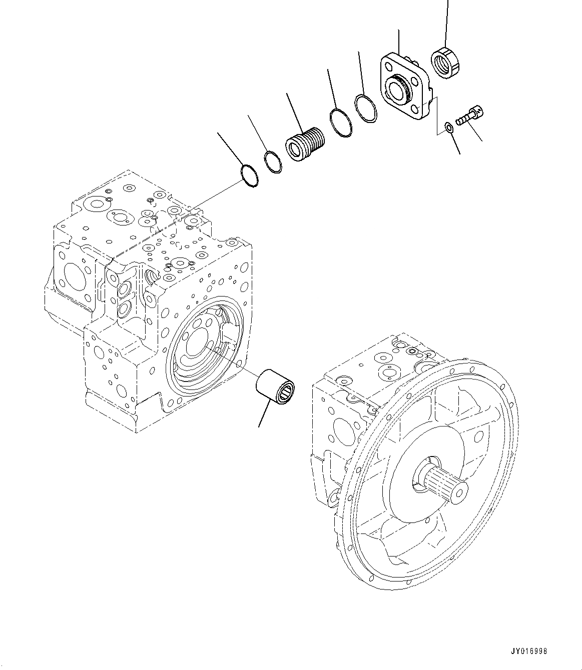 Схема запчастей Komatsu PC240LC-10 - ОСНОВН. ПОРШЕНЬ НАСОС, ВНУТР. ЧАСТИ (9/) ОСНОВН. ПОРШЕНЬ НАСОС