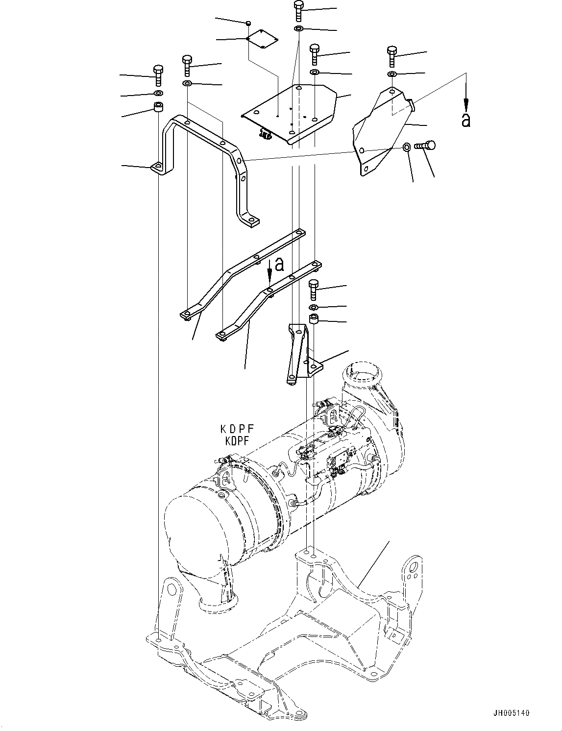 Схема запчастей Komatsu PC290LC-10 - КРЕПЛЕНИЕ ДВИГАТЕЛЯ, ЧАСТИ КОРПУСА КРЕПЛЕНИЕ ДВИГАТЕЛЯ