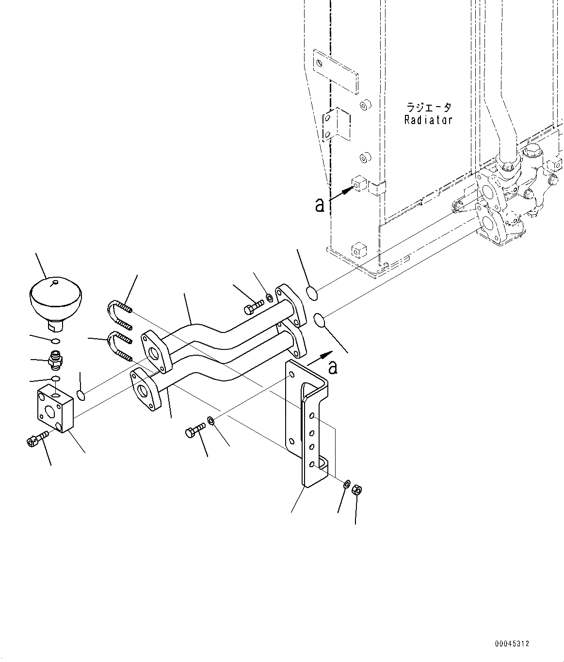 Схема запчастей Komatsu PC308USLC-3E0 - СИСТЕМА ОХЛАЖДЕНИЯ, ЛИНИИ МАСЛООХЛАДИТЕЛЯ (№-) СИСТЕМА ОХЛАЖДЕНИЯ