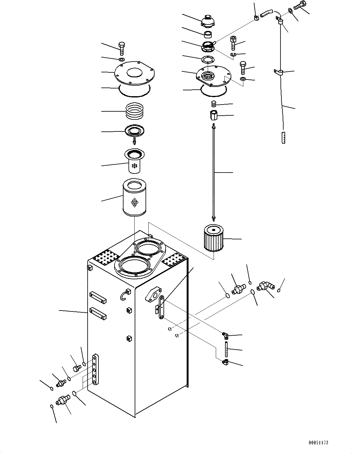 Схема запчастей Komatsu PC308USLC-3E0 - ГИДР. БАК. (№-) ГИДР. БАК., -АКТУАТОР
