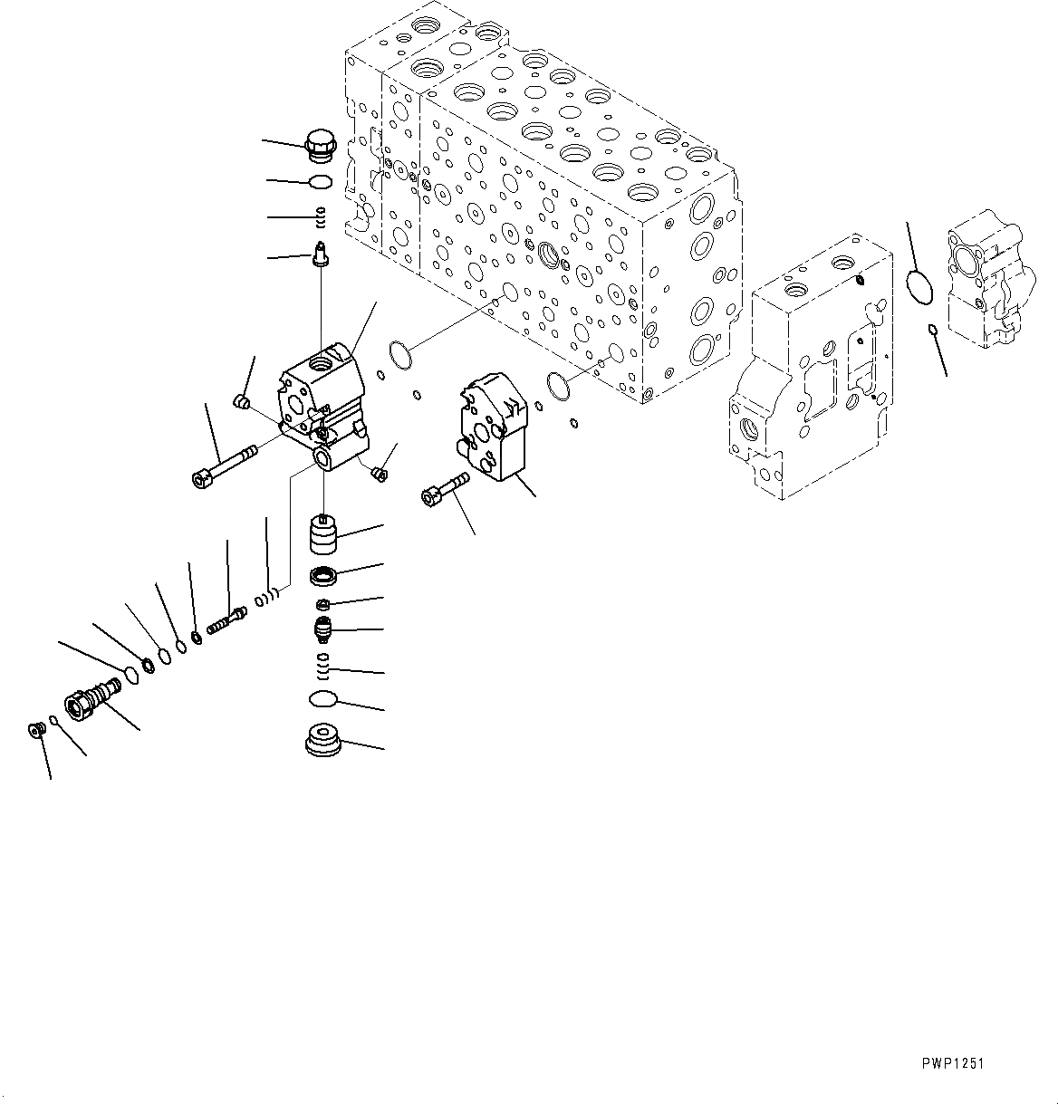 Схема запчастей Komatsu PC308USLC-3E0 - УПРАВЛЯЮЩ. КЛАПАН, ВНУТР. ЧАСТИ (/9) (№-) УПРАВЛЯЮЩ. КЛАПАН, С -СЕРВИСНЫЙ КЛАПАН