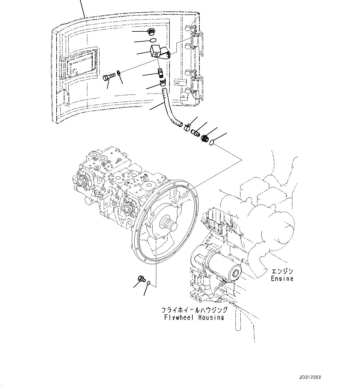 Схема запчастей Komatsu PC308USLC-3E0 - ПОРШЕНЬ НАСОС (№-) ПОРШЕНЬ НАСОС, СОЕДИНИТЕЛЬН. ЧАСТИ