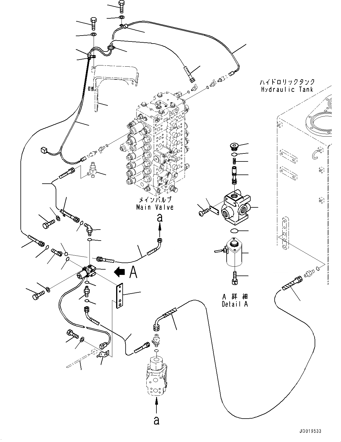 Схема запчастей Komatsu PC308USLC-3E0 - АКТУАТОР ТРУБЫ, СОЛЕНОИДНЫЙ КЛАПАН ТРУБЫ (№-) АКТУАТОР ТРУБЫ