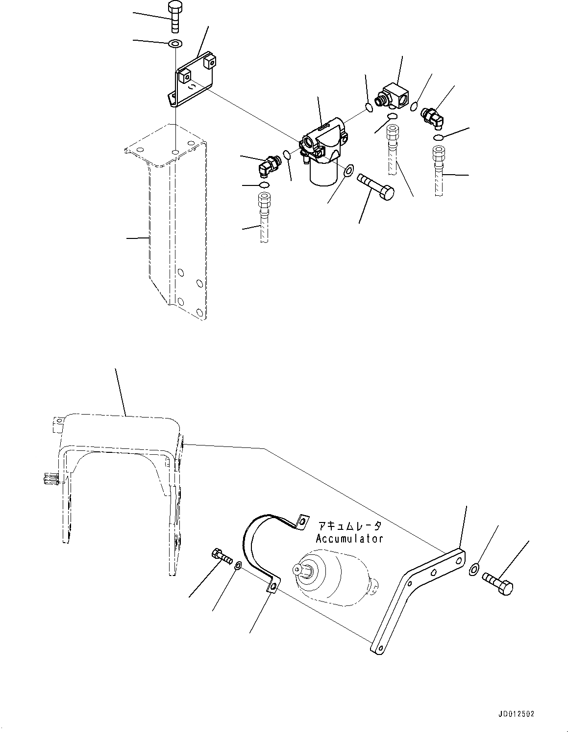 Схема запчастей Komatsu PC308USLC-3E0 - АКТУАТОР ТРУБЫ, ГЛАВНЫЙ ФИЛЬТР (№-) АКТУАТОР ТРУБЫ
