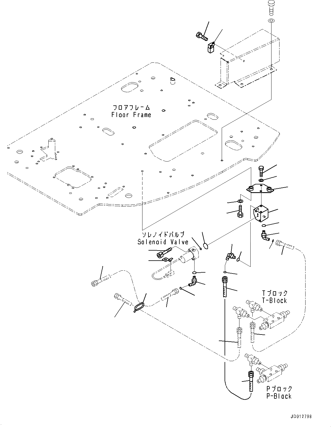 Схема запчастей Komatsu PC308USLC-3E0 - ОСНОВН. КОНСТРУКЦИЯ, ПОЛ, 1 УПРАВЛ. НАВЕСН. ОБОРУД. (/) (№-) ОСНОВН. КОНСТРУКЦИЯ, -АКТУАТОР