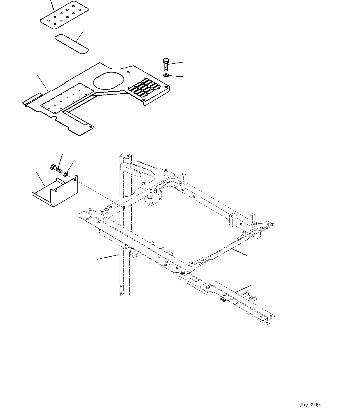 Схема запчастей Komatsu PC308USLC-3E0 - ВЕРХН. ЧАСТЬ, КРЫШКА(№-) ВЕРХН. ЧАСТЬ