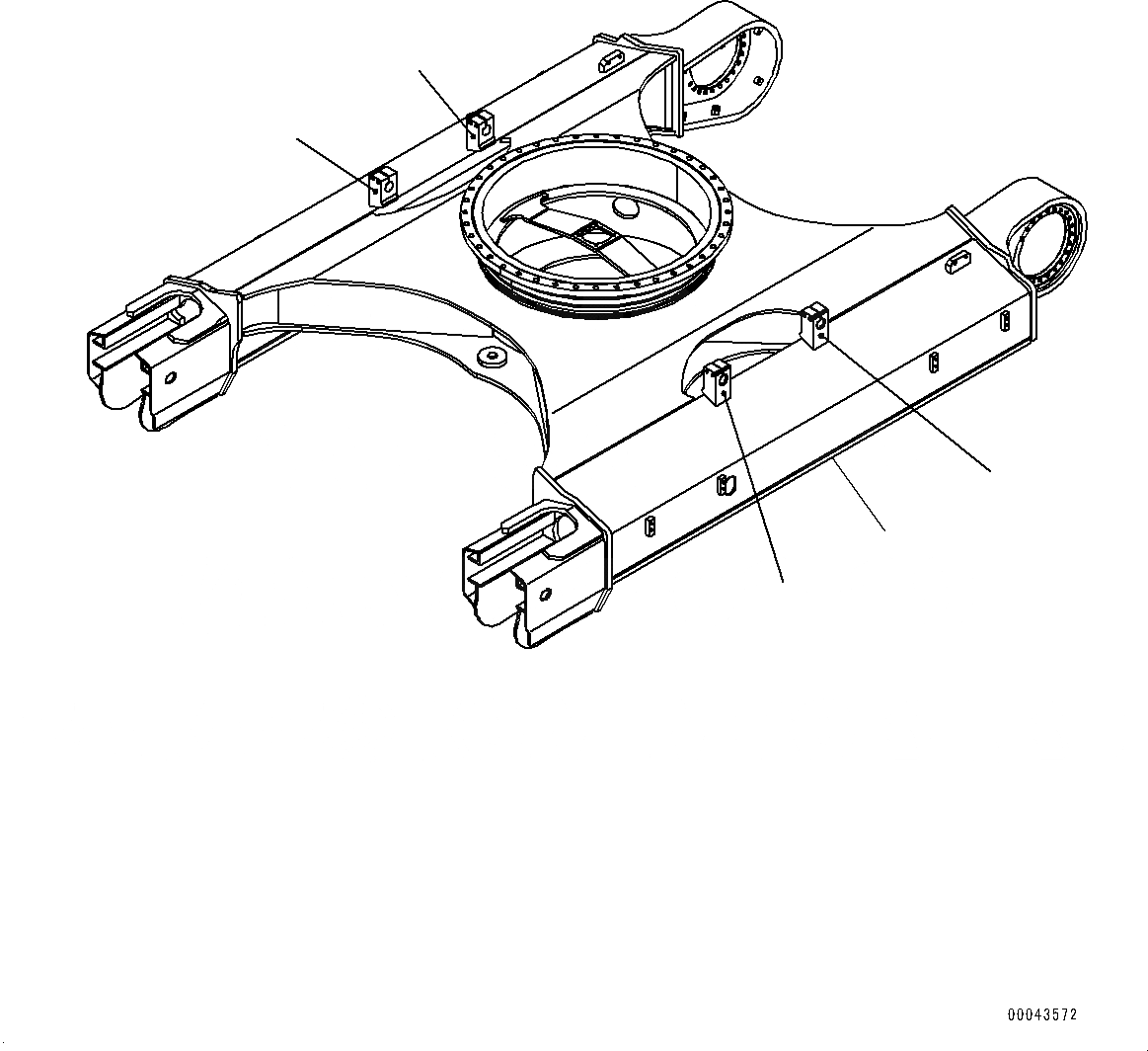 Схема запчастей Komatsu PC308USLC-3E0 - ГУСЕНИЧНАЯ РАМА, ГУСЕНИЧНАЯ РАМА (№-9) ГУСЕНИЧНАЯ РАМА, MM ШИР., 7MM ШИР.