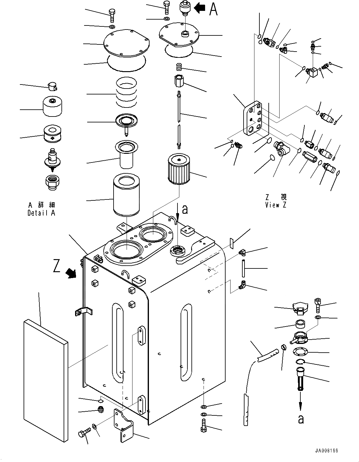 Схема запчастей Komatsu PC360LC-10 - ГИДР. БАК., С ANTI-DROP КЛАПАН, СТРЕЛА И РУКОЯТЬ ГИДР. БАК., С ANTI-DROP КЛАПАН, СТРЕЛА И РУКОЯТЬ