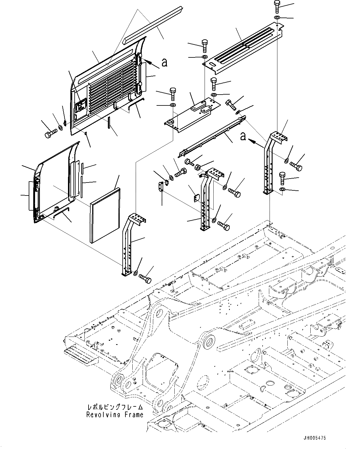 Схема запчастей Komatsu PC360LC-10 - ПРАВ. COVER ПРАВ. COVER