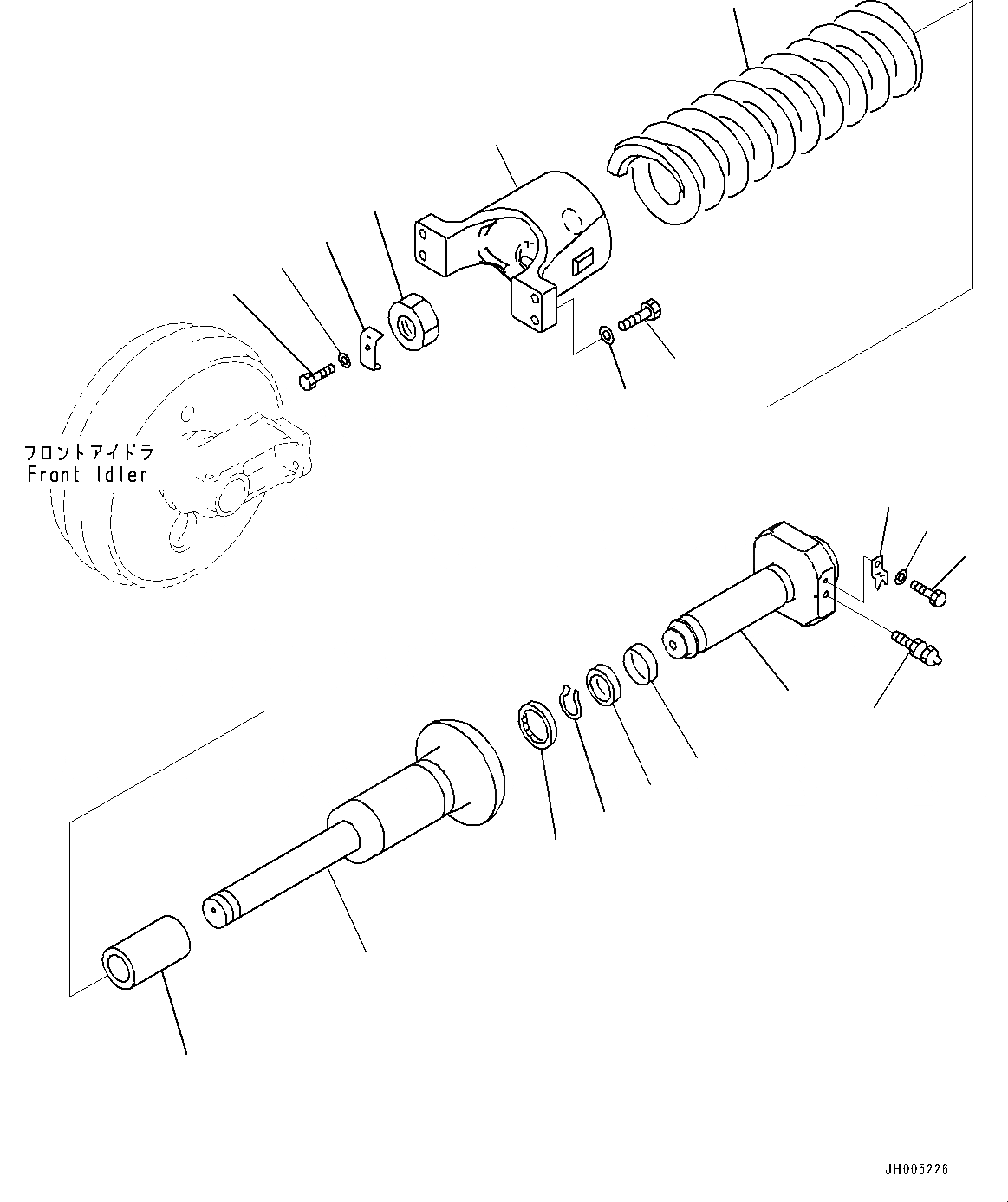 Схема запчастей Komatsu PC360LC-10 - ОПОРНЫЙ ЭЛЕМЕНТ ЛЕНИВЦА, ПОДУШКИ ОПОРНЫЙ ЭЛЕМЕНТ ЛЕНИВЦА
