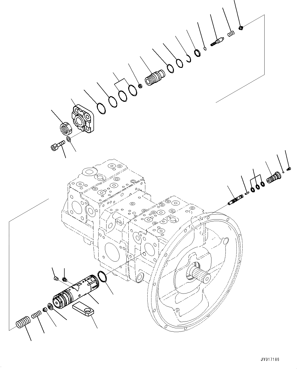 Схема запчастей Komatsu PC490-10 - ОСНОВН. ПОРШЕНЬ НАСОС, ВНУТР. ЧАСТИ (/7) ОСНОВН. ПОРШЕНЬ НАСОС