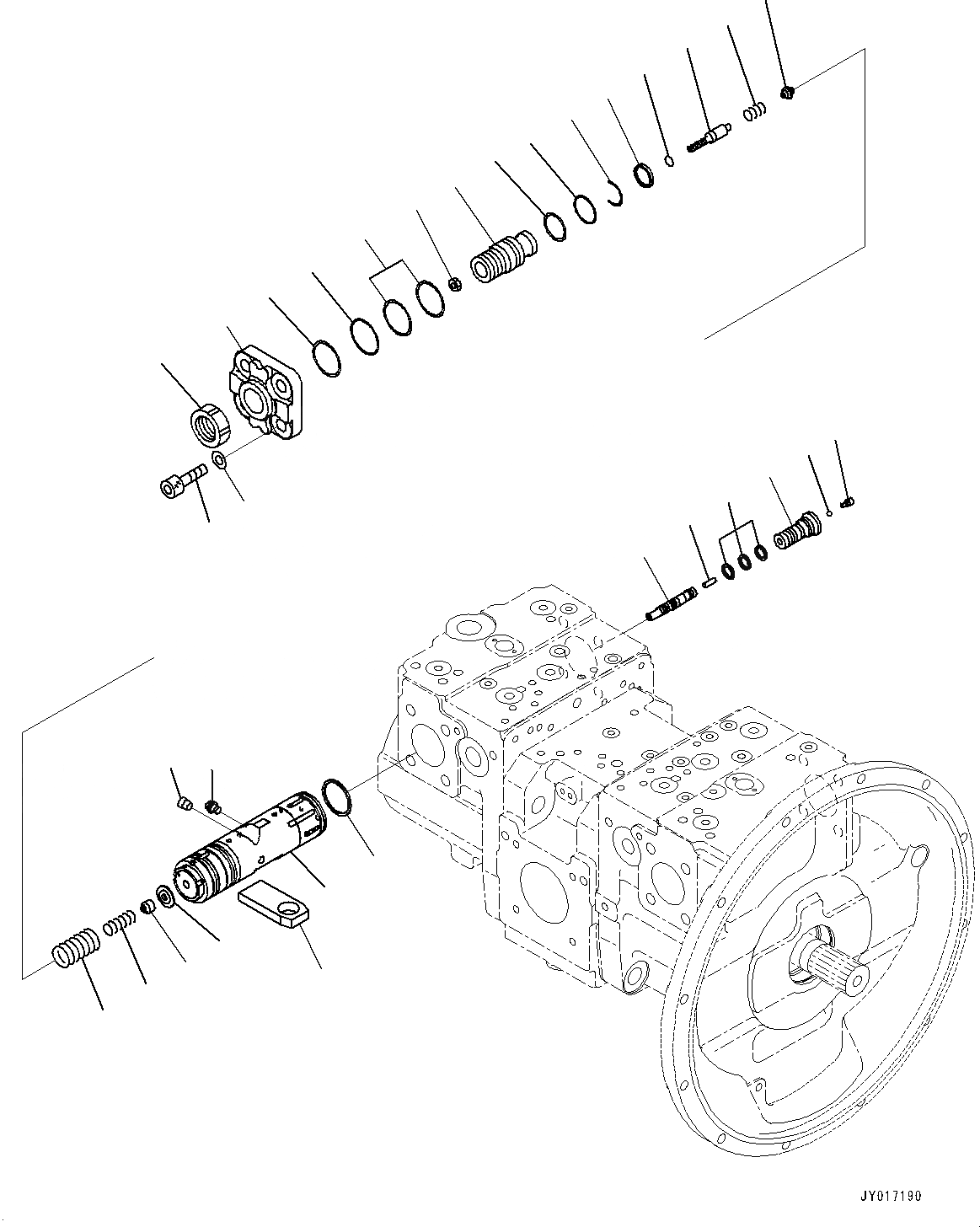 Схема запчастей Komatsu PC490-10 - ОСНОВН. ПОРШЕНЬ НАСОС, ВНУТР. ЧАСТИ (8/7) ОСНОВН. ПОРШЕНЬ НАСОС