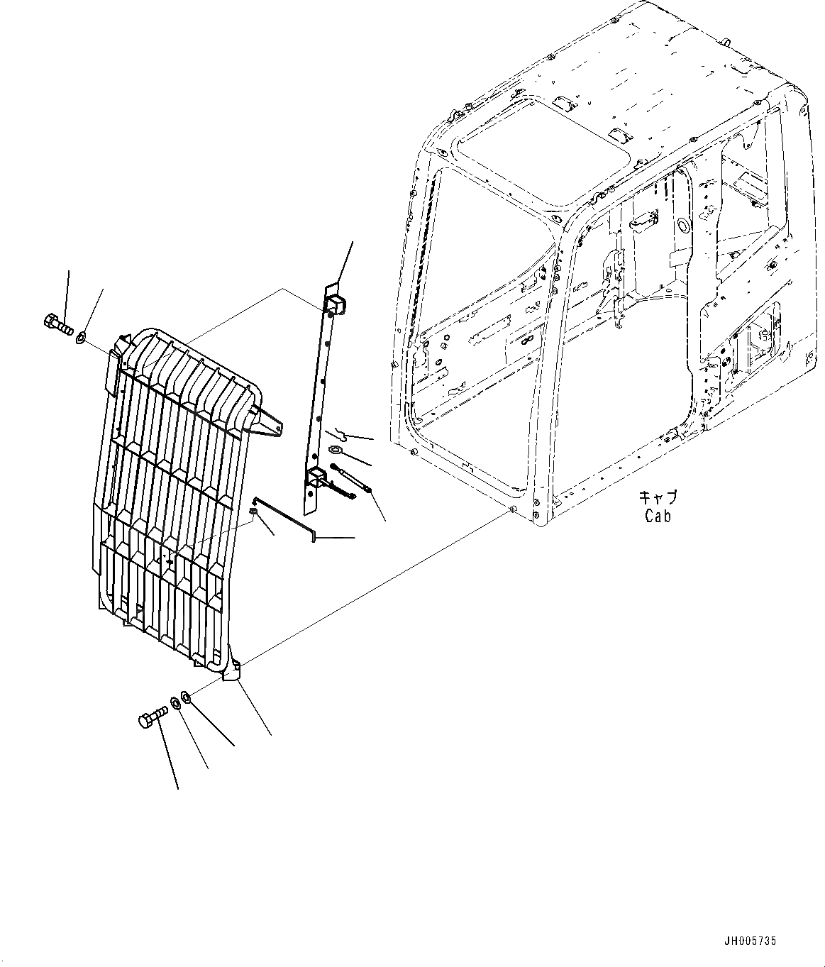 Схема запчастей Komatsu PC490-10 - ФРОНТАЛЬНАЯ ЗАЩИТА, КАБИНА ПЕРЕДН. ПОЛН. ЗАЩИТА LV ФРОНТАЛЬНАЯ ЗАЩИТА, КАБИНА ПЕРЕДН. ПОЛН. ЗАЩИТА LV