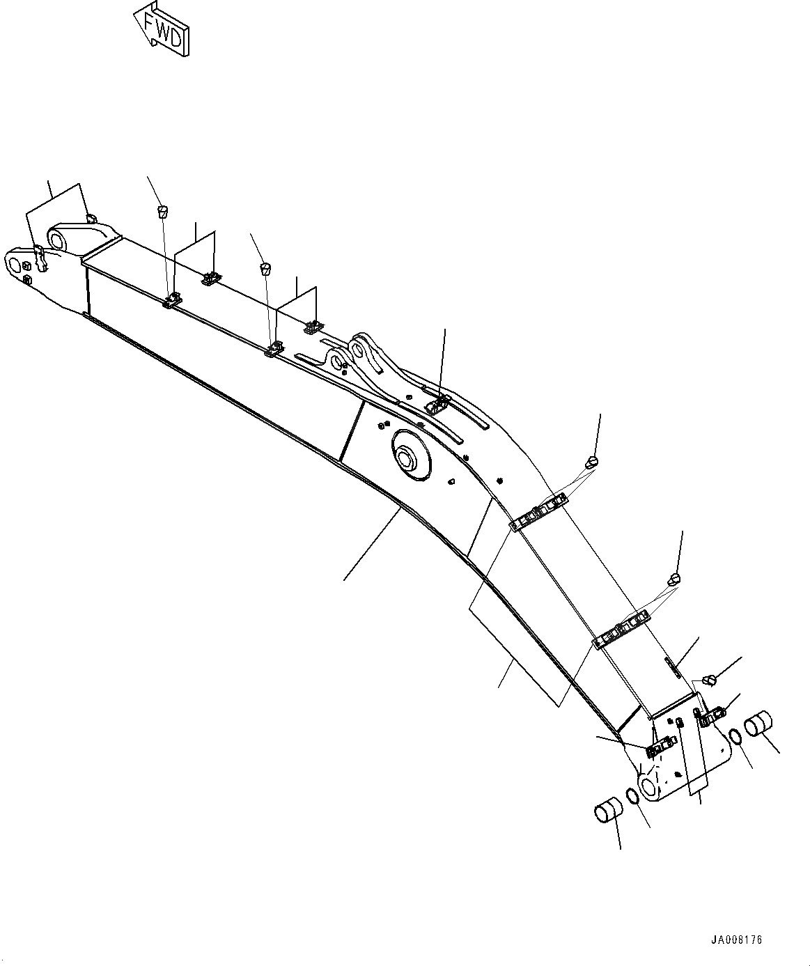 Схема запчастей Komatsu PC490-10 - СТРЕЛА, 7MM, -НАВЕСН. ОБОРУД, С БЫСТРОСЪЕМН. МЕХ-М, KUK, СТРЕЛА СТРЕЛА, 7MM, -НАВЕСН. ОБОРУД, С БЫСТРОСЪЕМН. МЕХ-М, KUK