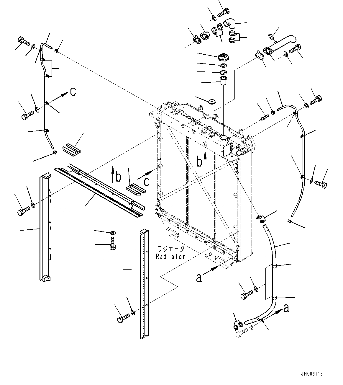 Схема запчастей Komatsu D155AX-7 - СИСТЕМА ОХЛАЖДЕНИЯ, СИСТЕМА ТРУБ РАДИАТОРА (№9-) СИСТЕМА ОХЛАЖДЕНИЯ, БЕЗ LANDFILL СПЕЦ-ЯIFICATION