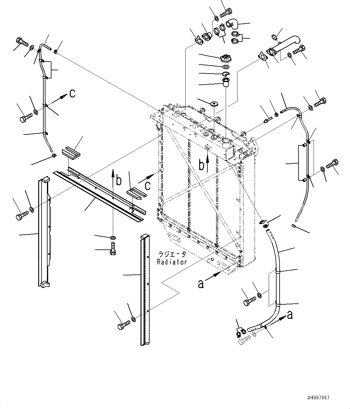 Схема запчастей Komatsu D155AX-7 - СИСТЕМА ОХЛАЖДЕНИЯ, СИСТЕМА ТРУБ РАДИАТОРА (№9-) СИСТЕМА ОХЛАЖДЕНИЯ, ДЛЯ LANDFILL СПЕЦ-ЯIFICATION