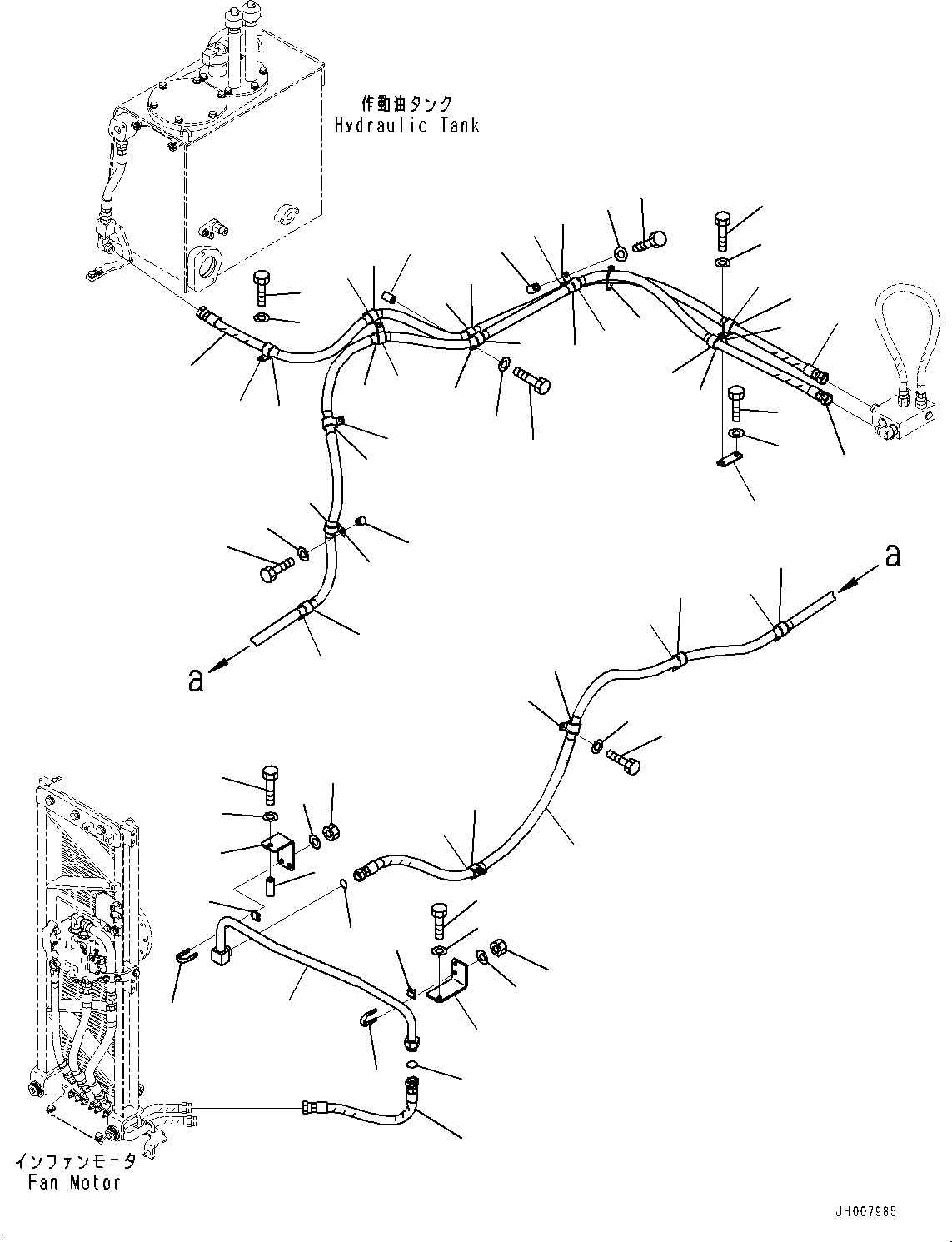 Схема запчастей Komatsu D155AX-7 - ЛИНИИ МАСЛООХЛАДИТЕЛЯ, (/) (№9-) ЛИНИИ МАСЛООХЛАДИТЕЛЯ, ДЛЯ LANDFILL СПЕЦ-ЯIFICATION