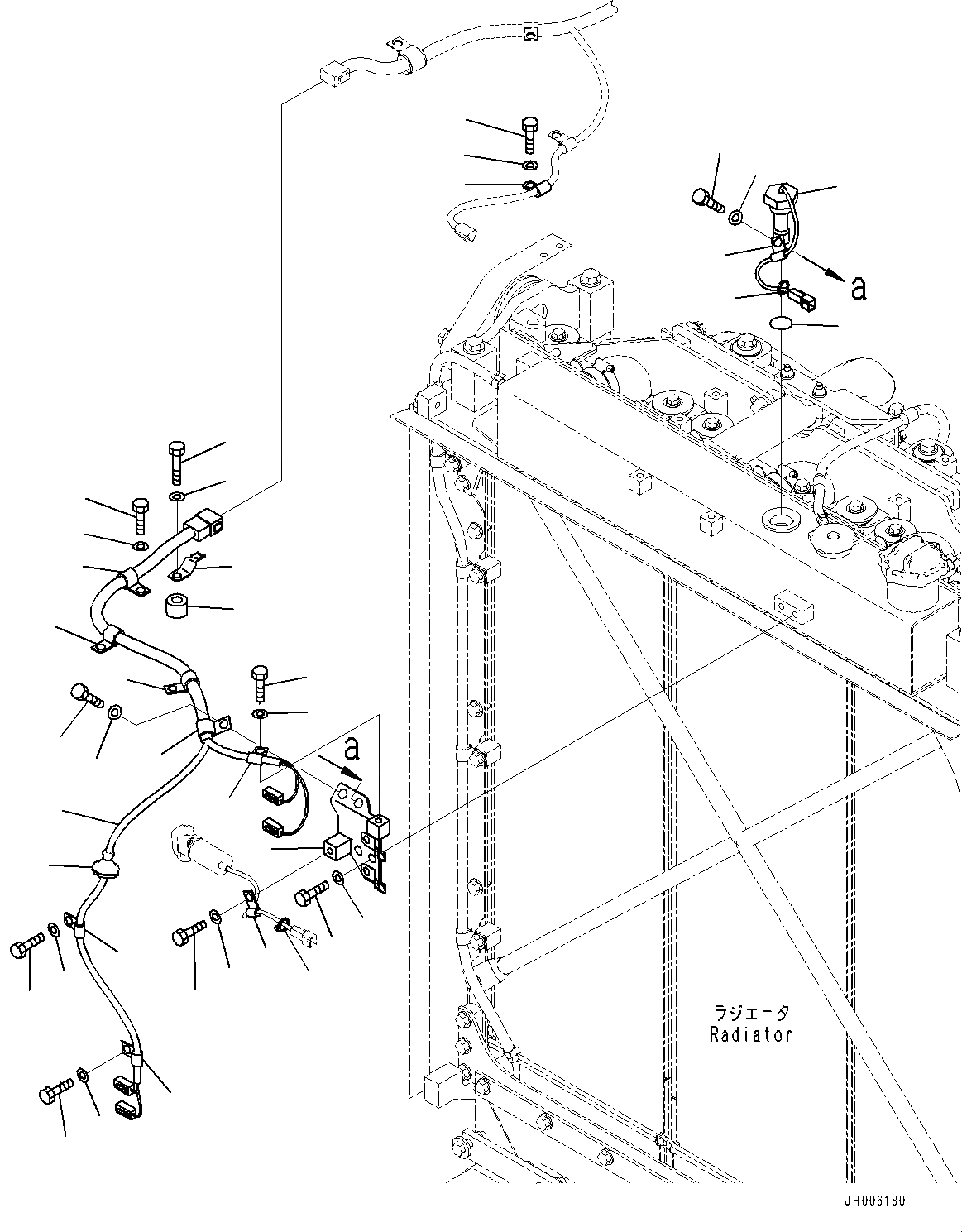 Схема запчастей Komatsu D155AX-7 - ЭЛЕКТРИЧ. ПРОВОДКА, РАДИАТОР (№9-) ЭЛЕКТРИЧ. ПРОВОДКА, БЕЗ IB СПЕЦ-ЯIFICATION