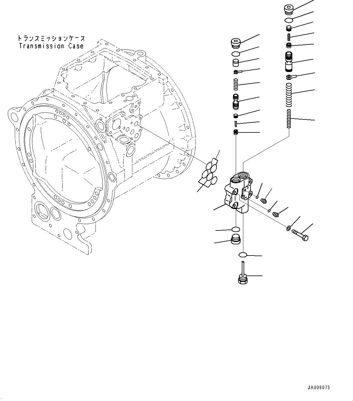 Схема запчастей Komatsu D155AX-7 - СИЛОВАЯ ПЕРЕДАЧА, ТРАНСМИССИЯ ОСНОВН. РАЗГРУЗ. КЛАПАН (№9-) СИЛОВАЯ ПЕРЕДАЧА