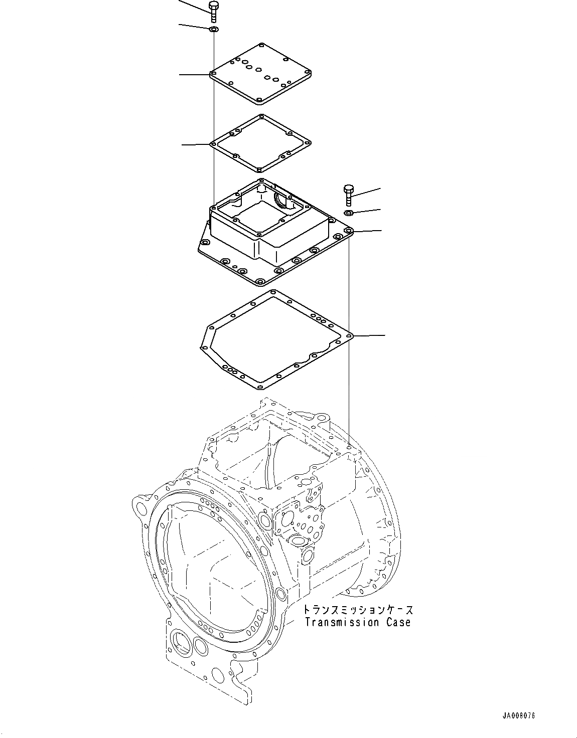 Схема запчастей Komatsu D155AX-7 - СИЛОВАЯ ПЕРЕДАЧА, КЛАПАН КРЫШКА(№9-) СИЛОВАЯ ПЕРЕДАЧА