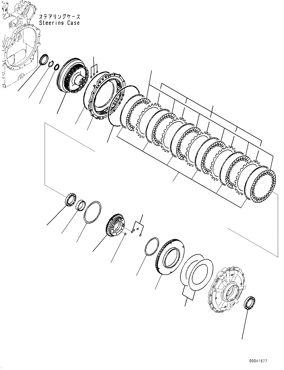 Схема запчастей Komatsu D155AX-7 - СИЛОВАЯ ПЕРЕДАЧА, ТОРМОЗ. (/) (№9-) СИЛОВАЯ ПЕРЕДАЧА
