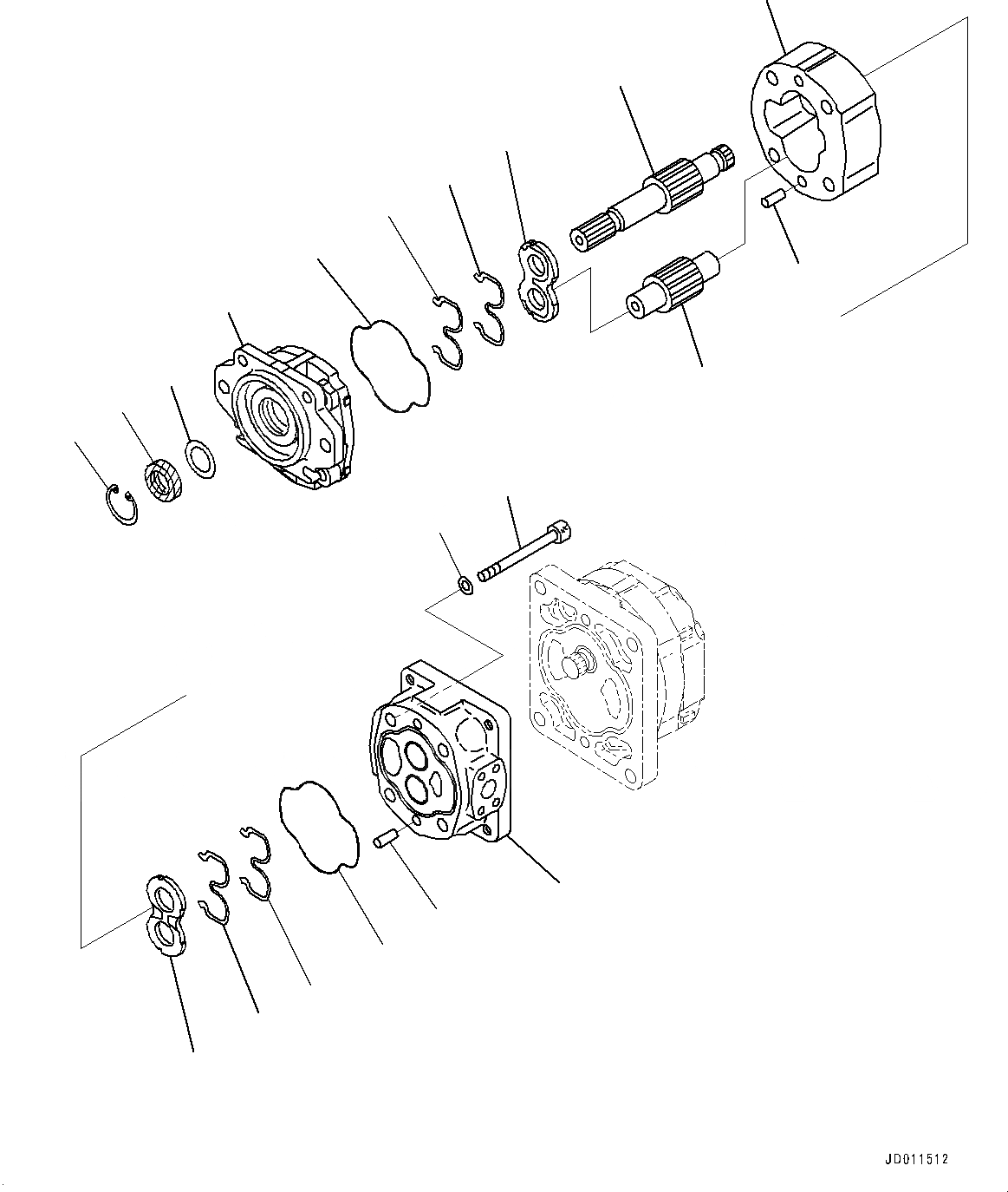 Схема запчастей Komatsu D155AX-7 - СИЛОВАЯ ПЕРЕДАЧА, СИЛОВАЯ ПЕРЕДАЧА НАСОС (/) (№9-) СИЛОВАЯ ПЕРЕДАЧА