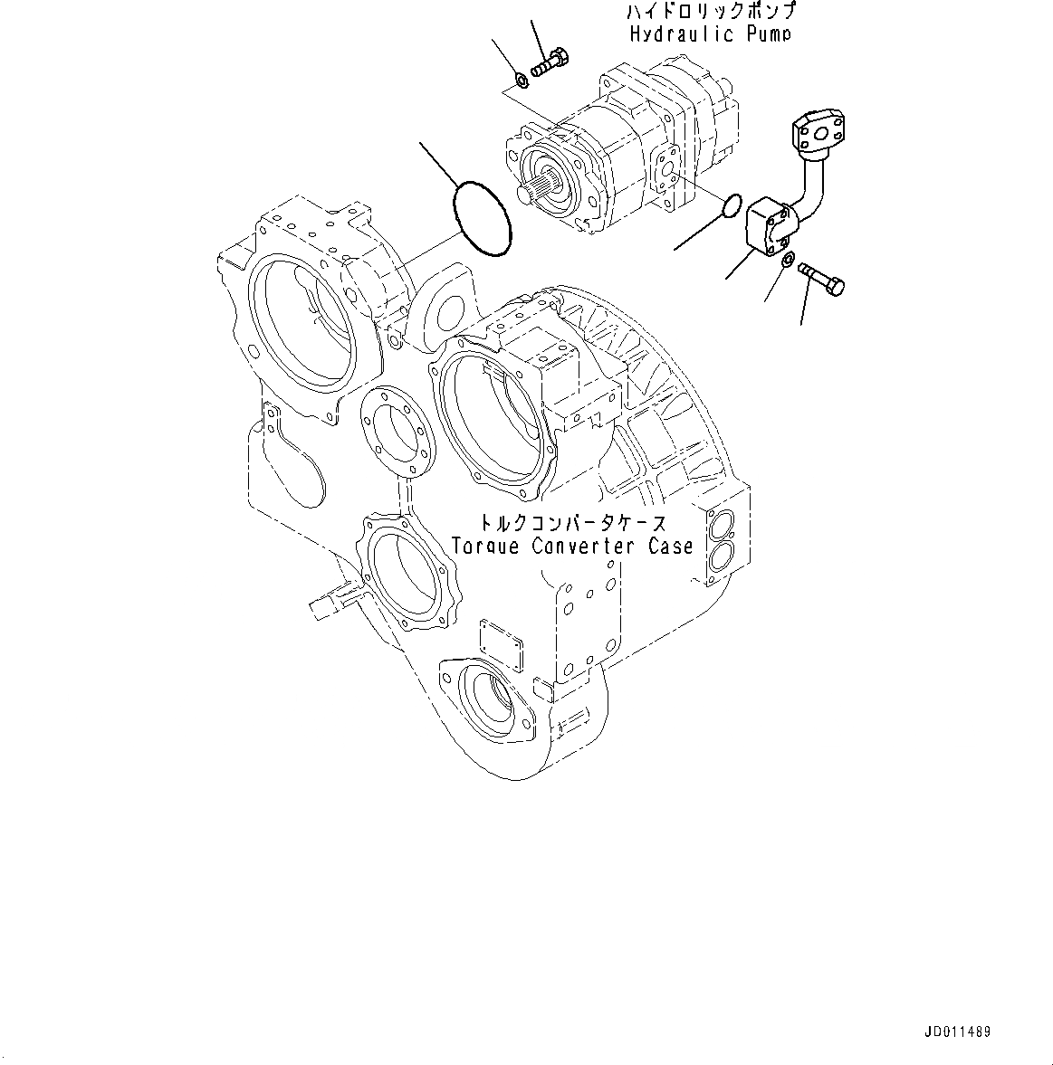 Схема запчастей Komatsu D155AX-7 - СИЛОВАЯ ПЕРЕДАЧА, ГИДРАВЛ МАСЛ. НАСОС ТРУБЫ (№9-) СИЛОВАЯ ПЕРЕДАЧА