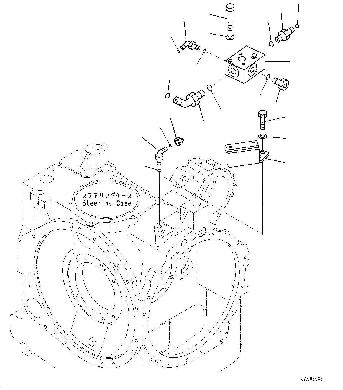 Схема запчастей Komatsu D155AX-7 - СИЛОВАЯ ПЕРЕДАЧА, ГИДРОЛИНИЯ (№9-) СИЛОВАЯ ПЕРЕДАЧА