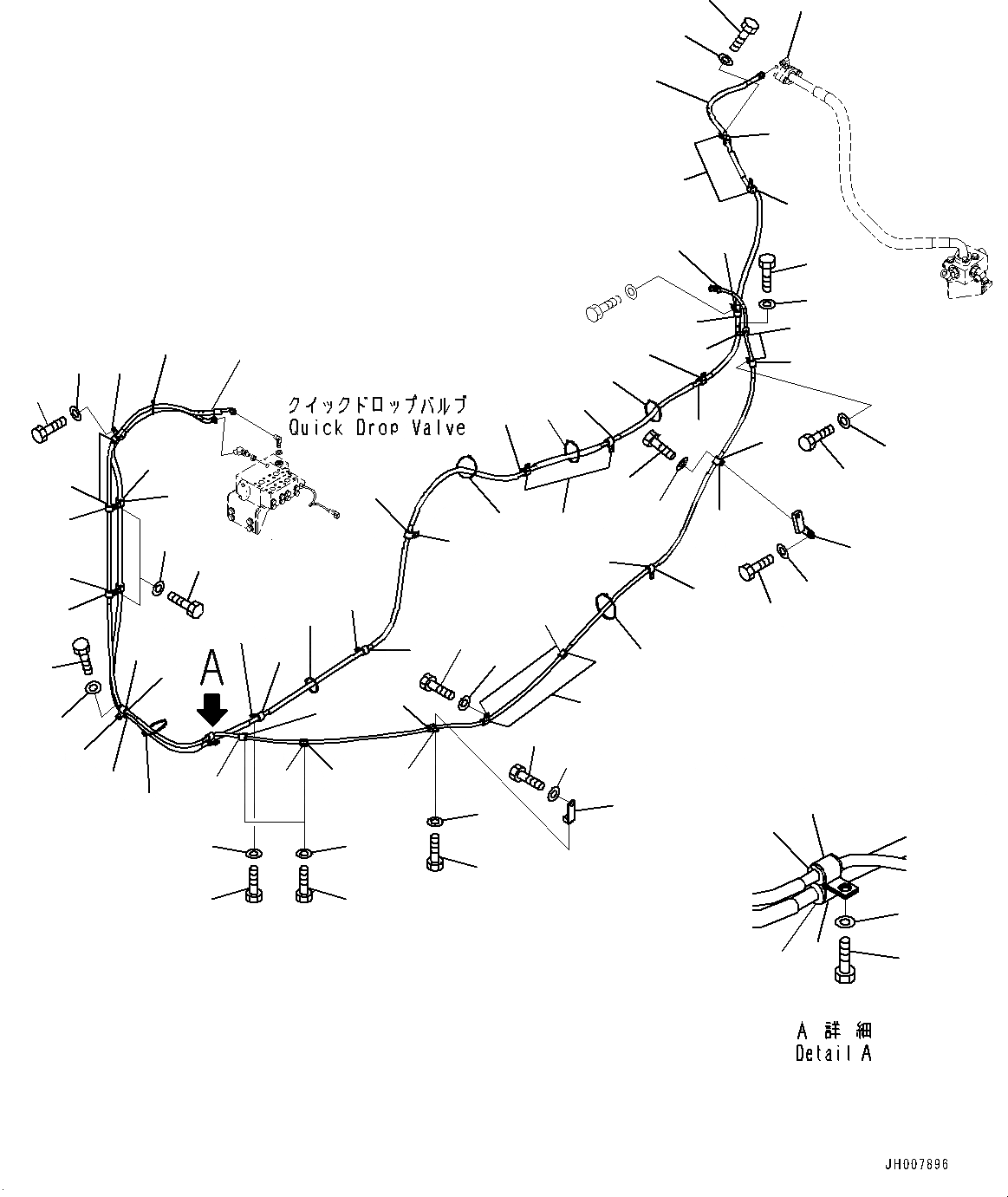 Схема запчастей Komatsu D155AX-7 - ПОДЪЕМ. ОТВАЛА ТРУБЫ, ДРЕНАЖН. ТРУБЫ (№9-) ПОДЪЕМ. ОТВАЛА ТРУБЫ, ДЛЯ LANDFILL СПЕЦ-ЯIFICATION
