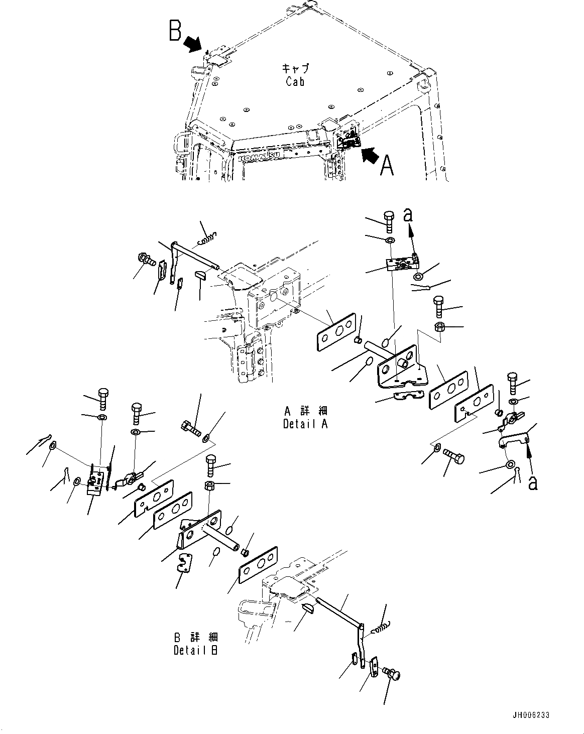 Схема запчастей Komatsu D155AX-7 - КАБИНА ROPS, ДВЕРЬ ФИКСАТОР ОТКРЫТИЯ (/) (№9-) КАБИНА ROPS, БЕЗ ДОПОЛН. КАБИНА ОСВЕЩЕНИЕ, ПЕРЕДН. И ЗАДН., AMBER COLOR WARNING BEACON, ЗАДН.VIEW CAMERA