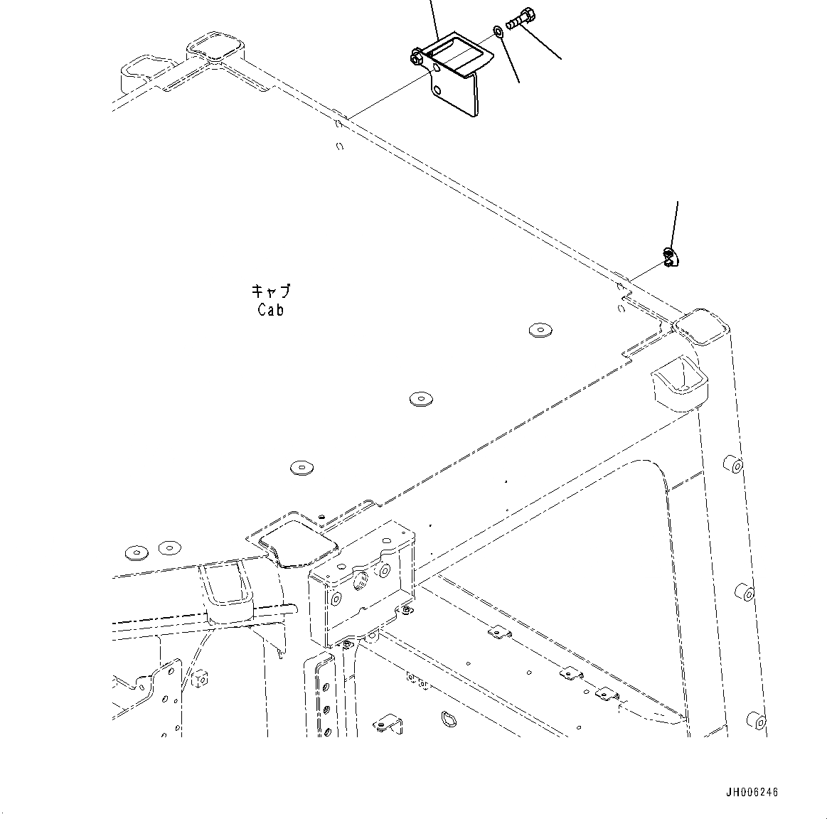 Схема запчастей Komatsu D155AX-7 - КАБИНА ROPS, КОРПУС (№9-) КАБИНА ROPS, БЕЗ ДОПОЛН. КАБИНА ОСВЕЩЕНИЕ, ПЕРЕДН. И ЗАДН., AMBER COLOR WARNING BEACON, ЗАДН.VIEW CAMERA