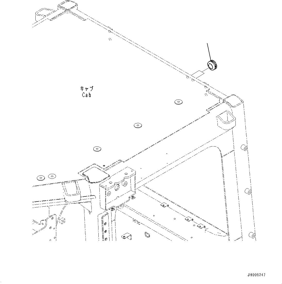 Схема запчастей Komatsu D155AX-7 - КАБИНА ROPS, КРЫШКА (№9-) КАБИНА ROPS, БЕЗ ДОПОЛН. КАБИНА ОСВЕЩЕНИЕ, ПЕРЕДН. И ЗАДН., AMBER COLOR WARNING BEACON, ЗАДН.VIEW CAMERA