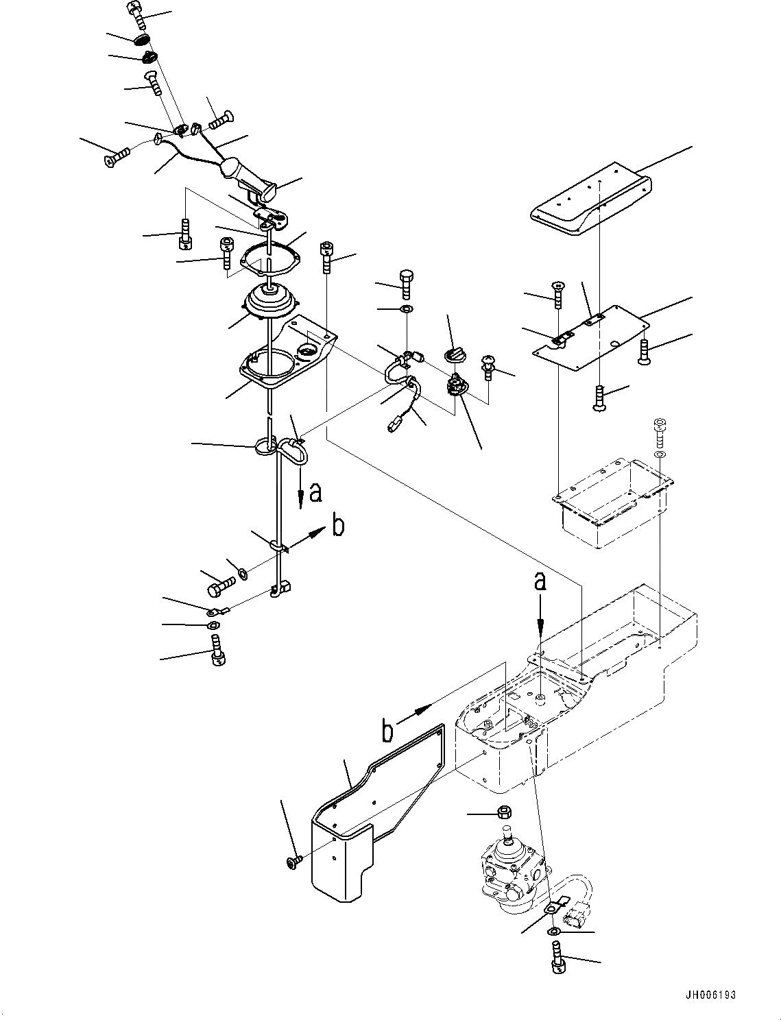 Схема запчастей Komatsu D155AX-7 - УПРАВЛ-Е БЛОК, РЫЧАГ УПРАВЛ-Я ХОДОМ (№9-) УПРАВЛ-Е БЛОК, ОТВАЛ С ДВОЙН. ПЕРЕКОСОМ, С ЗАДН. ОБОРУД-Е, ДЛЯ IB СПЕЦ-ЯIFICATION