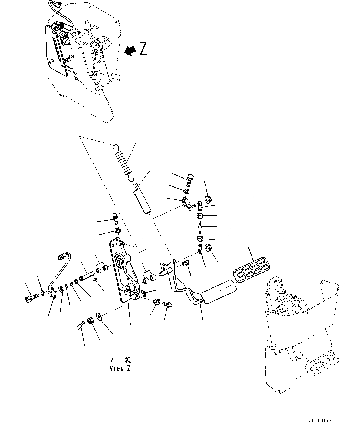 Схема запчастей Komatsu D155AX-7 - УПРАВЛ-Е БЛОК, ПЕДАЛЬ ЗАМЕДЛИТЕЛЯ ОБОРОТОВ (№9-) УПРАВЛ-Е БЛОК, РЕГУЛИР. ГИГАНТСК. РЫХЛИТ, ОТВАЛ С ДВОЙН. ПЕРЕКОСОМ, ДЛЯ IB СПЕЦ-ЯIFICATION