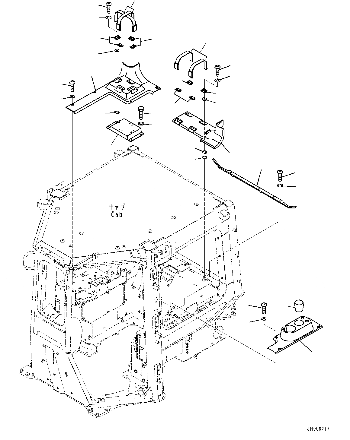 Схема запчастей Komatsu D155AX-7 - УПРАВЛ-Е БЛОК, ОТДЕЛКА (/) (№9-) УПРАВЛ-Е БЛОК, С РЕГУЛИР. ГИГАНТСК. РЫХЛИТ, ДЛЯ MSHA DUST REGULATION ARRANGEMENT