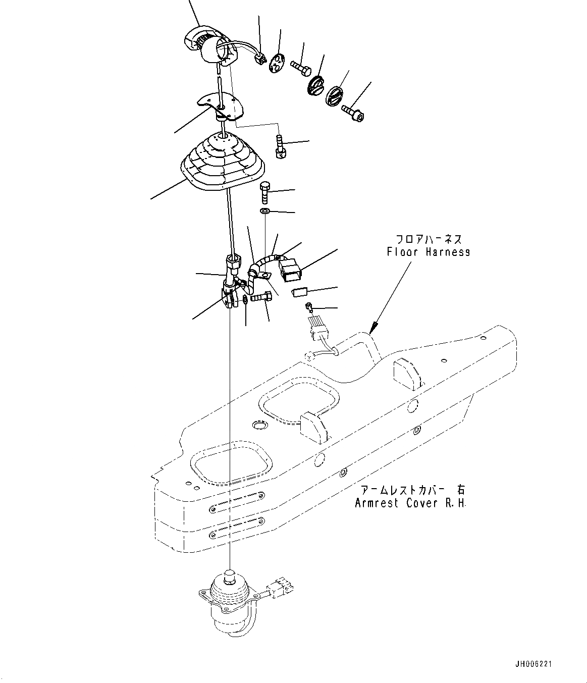 Схема запчастей Komatsu D155AX-7 - УПРАВЛ-Е БЛОК, РЫЧАГ УПРАВЛЕНИЯ ОТВАЛОМ (№9-) УПРАВЛ-Е БЛОК, БЕЗ ЗАДН. ОБОРУД-Е, ДЛЯ MSHA DUST REGULATION ARRANGEMENT