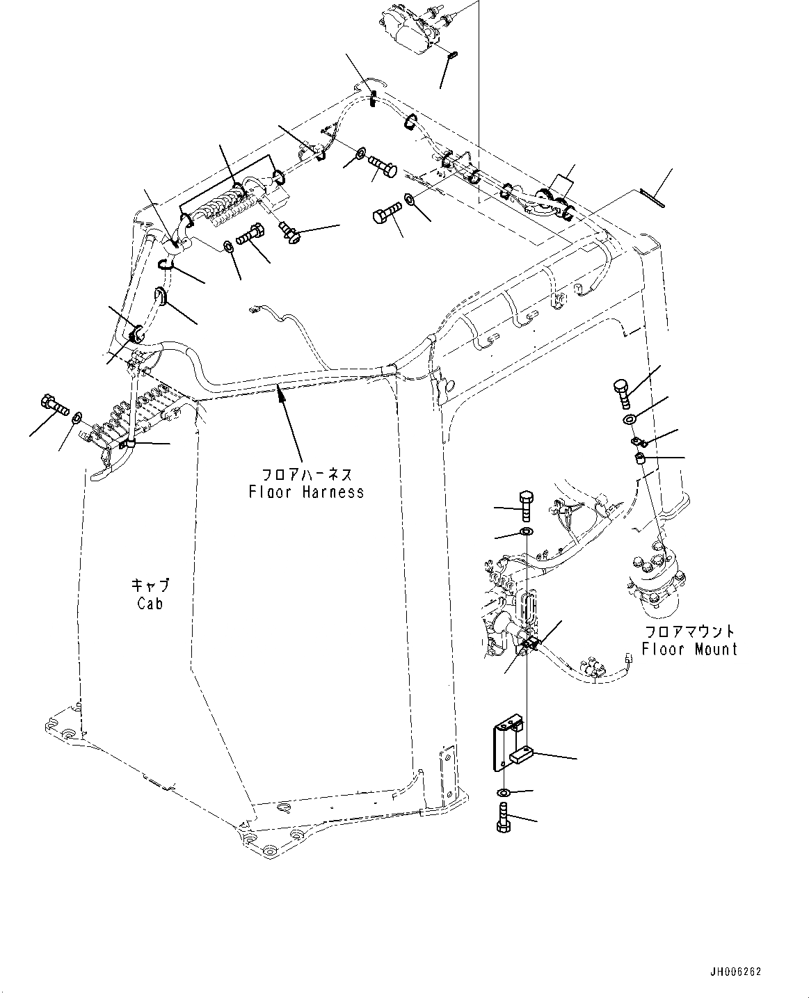 Схема запчастей Komatsu D155AX-7 - КАБИНА ЭЛЕКТР. БЛОК, КОРПУС И КРЕПЛЕНИЕ (№9-) КАБИНА ЭЛЕКТР. БЛОК, С AM-FM STEREO РАДИО, AUX, ЕСКАНАТ, ASIA