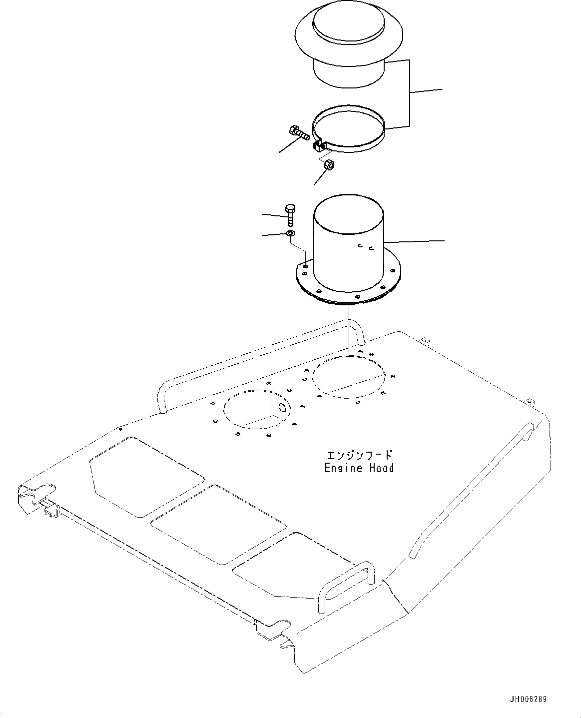 Схема запчастей Komatsu D155AX-7 - ПРЕФИЛЬТР КРЫШКА(№9-) ПРЕФИЛЬТР COVER