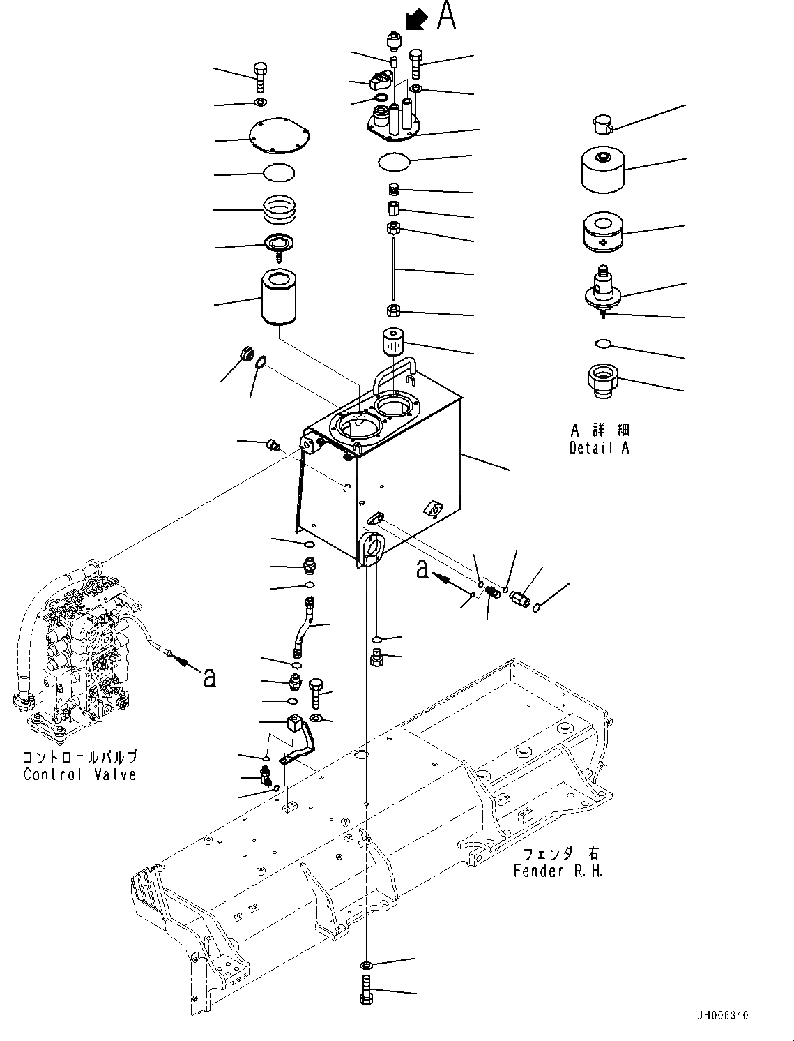 Схема запчастей Komatsu D155AX-7 - КРЫЛО, ГИДР. БАК. (№9-) КРЫЛО, ДЛЯ ОТВАЛ С ДВОЙН. ПЕРЕКОСОМ