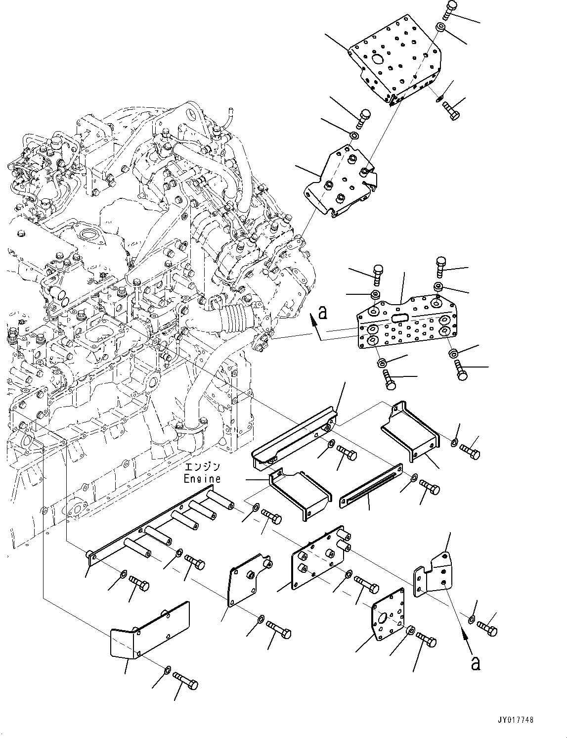 Схема запчастей Komatsu SAA6D140E-6B - ТЕРМОЗАЩИТА (№7-) ТЕРМОЗАЩИТА
