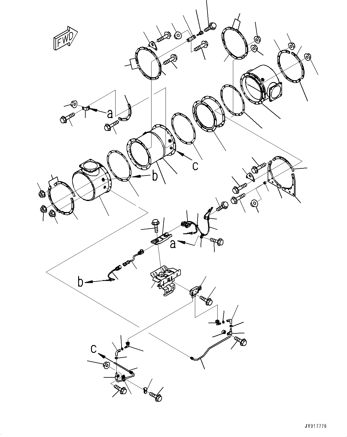 Схема запчастей Komatsu SAA6D140E-6B - KOMATSU DIESEL ЧАСТЬICULATE ФИЛЬТР. (KDPF), ВНУТР. ЧАСТИ (№7-) KOMATSU DIESEL ЧАСТЬICULATE ФИЛЬТР. (KDPF)