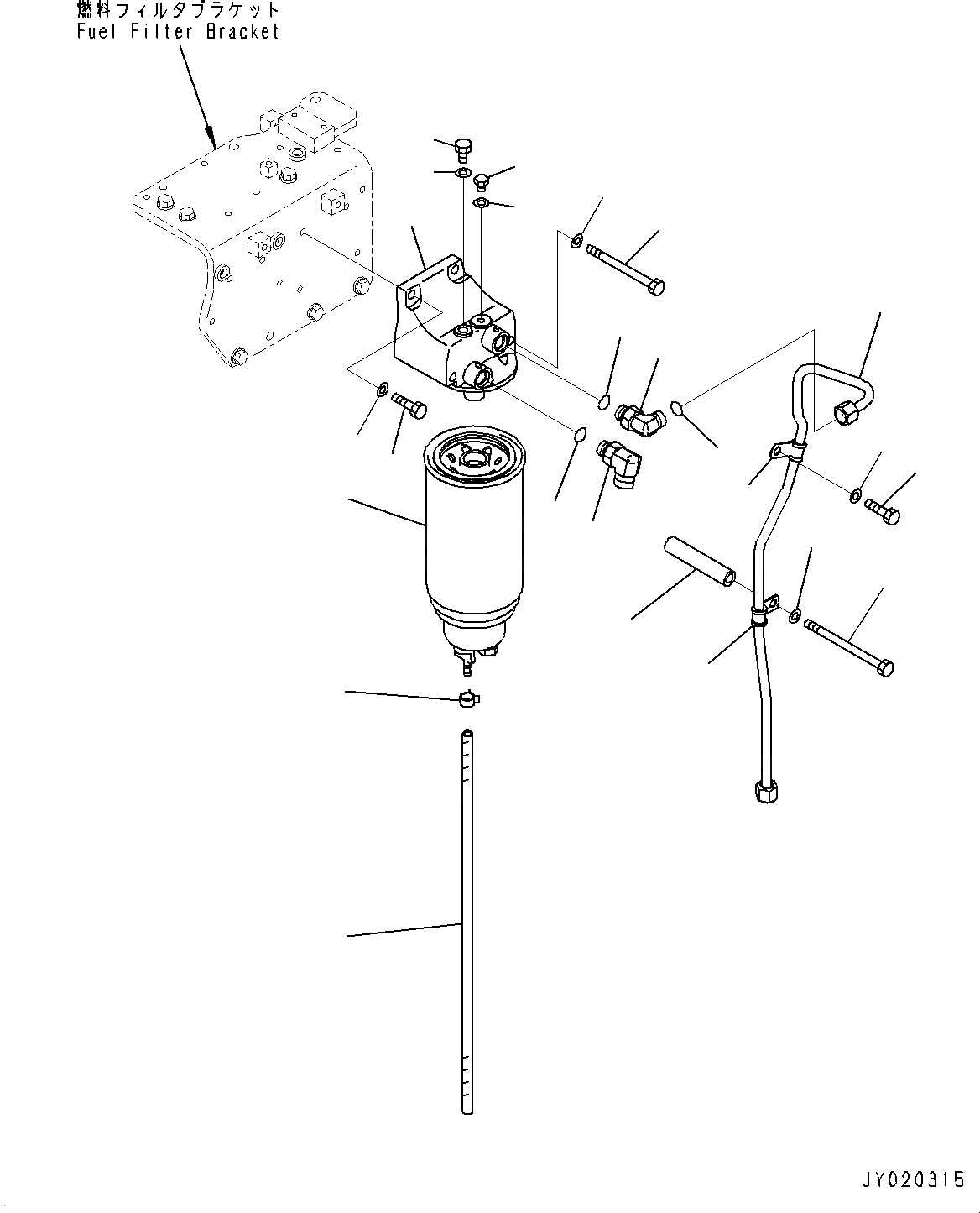 Схема запчастей Komatsu SAA6D140E-6B - ТОПЛИВН. PREФИЛЬТР. (№7-) ТОПЛИВН. PREФИЛЬТР.