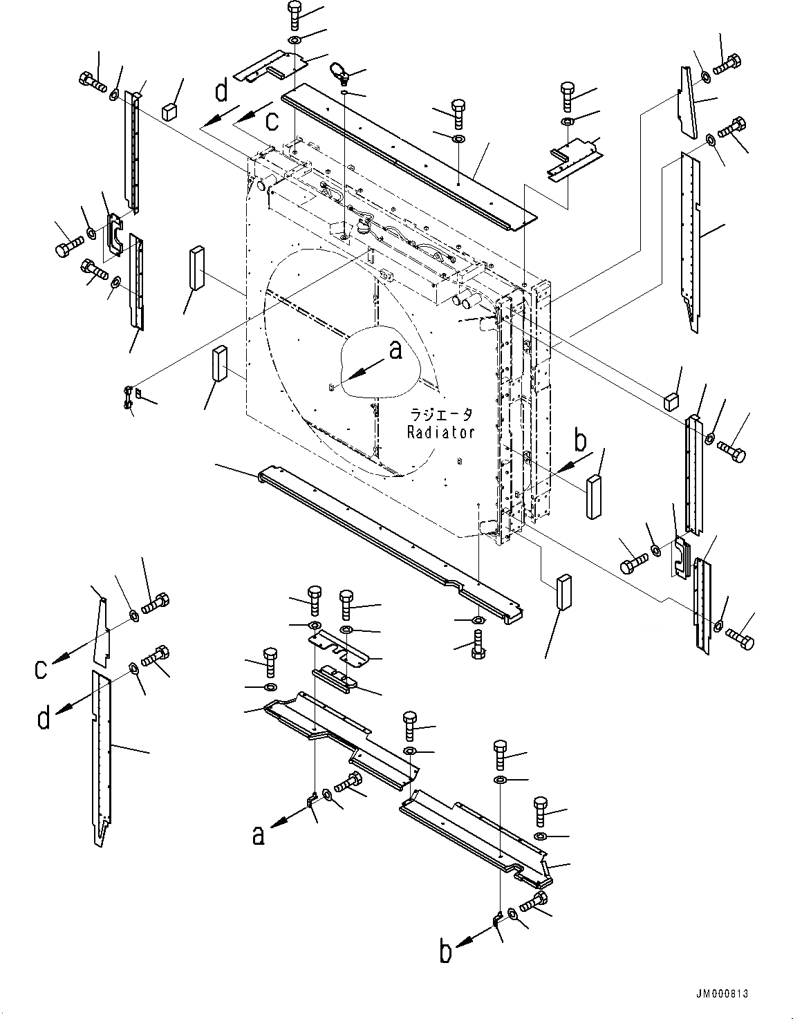 Схема запчастей Komatsu WA1200-6 - ВЕНТИЛЯТОР ОХЛАЖДЕНИЯ ЧАСТИ КОРПУСА, ДЕФЛЕКТОР (№-) ВЕНТИЛЯТОР ОХЛАЖДЕНИЯ ЧАСТИ КОРПУСА
