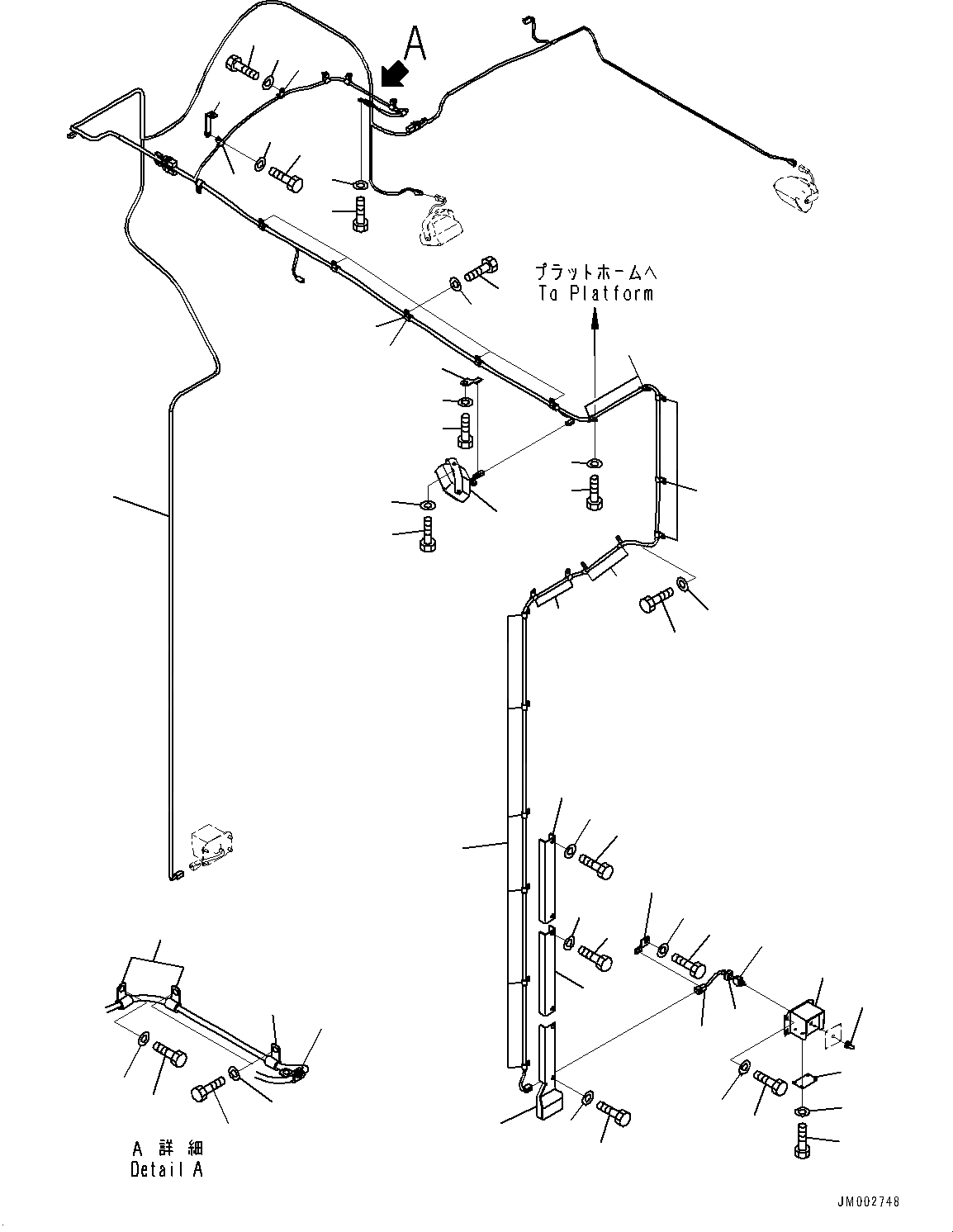 Схема запчастей Komatsu WA1200-6 - ЗАДН. ЭЛЕКТРИЧ. ПРОВОДКА, ТРАНСМИССИЯ ОСВЕЩЕНИЕ (/) (№-) ЗАДН. ЭЛЕКТРИЧ. ПРОВОДКА