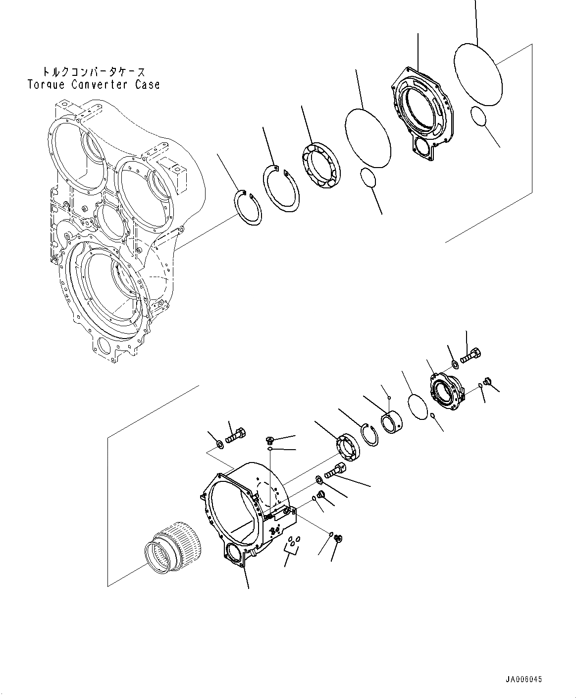 Схема запчастей Komatsu WA1200-6 - ГИДРОТРАНСФОРМАТОР И ТРАНСМИССИЯ, MODULATION МУФТА КОРПУС (№-) ГИДРОТРАНСФОРМАТОР И ТРАНСМИССИЯ