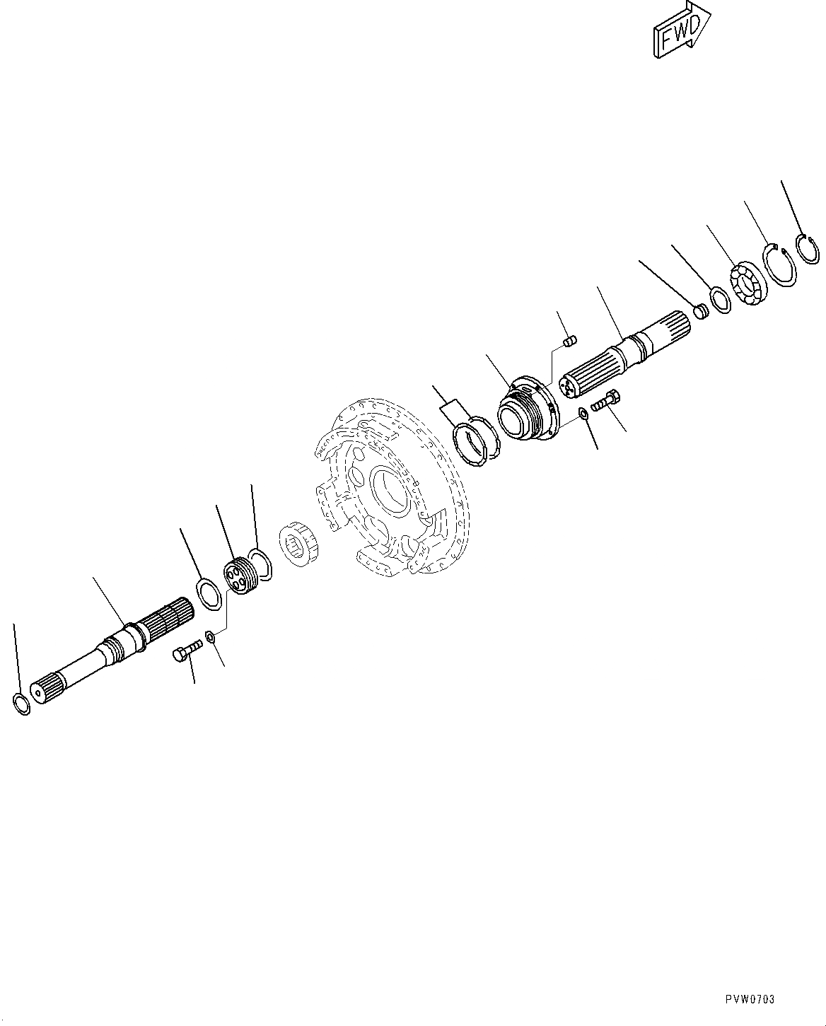 Схема запчастей Komatsu WA1200-6 - ГИДРОТРАНСФОРМАТОР И ТРАНСМИССИЯ, ВХОД И ВЫХОДНОЙ ВАЛ (№-) ГИДРОТРАНСФОРМАТОР И ТРАНСМИССИЯ