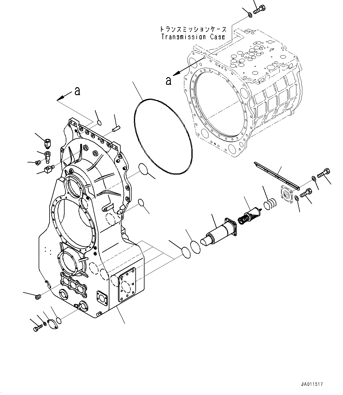 Схема запчастей Komatsu WA1200-6 - ГИДРОТРАНСФОРМАТОР И ТРАНСМИССИЯ, КОРПУС ПЕРЕДАЧИ (№()-) ГИДРОТРАНСФОРМАТОР И ТРАНСМИССИЯ