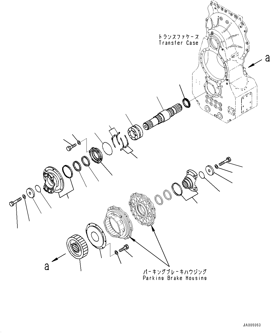 Схема запчастей Komatsu WA1200-6 - ГИДРОТРАНСФОРМАТОР И ТРАНСМИССИЯ, ПЕРЕДАЧА ВЫХОДНОЙ ВАЛ (№-) ГИДРОТРАНСФОРМАТОР И ТРАНСМИССИЯ
